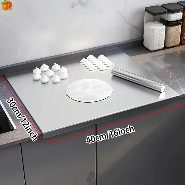 XXL 304 Stainless Steel Cutting Board  Anti-Slip & Mildew-Proof! No More Moldy Wooden Boards | Heavy-Duty & Food-Safe, Easy To Clean – Chop Meat, Knead Dough, Bake Prep All-in-One | Must-Have For Home
