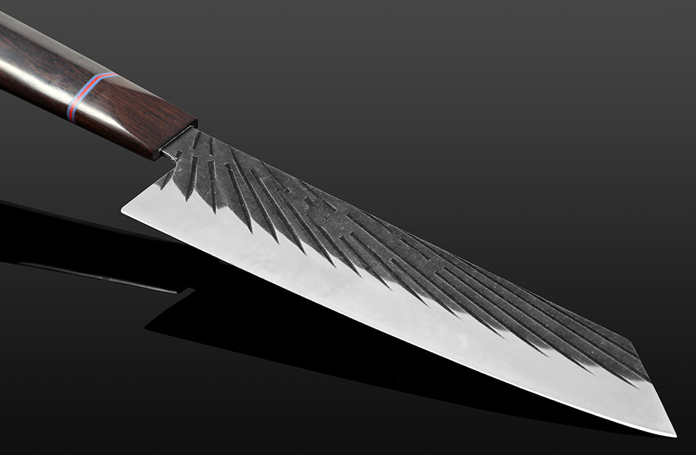 Hand Forged Kitchen Knife Ebony Wood Chopping Knife