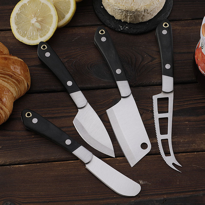 Cheese Cheese Knife With Black Color Wooden Handle